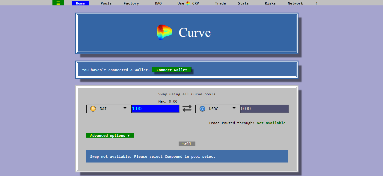 منصة Curve Finance شرح معلومات التسجيل
