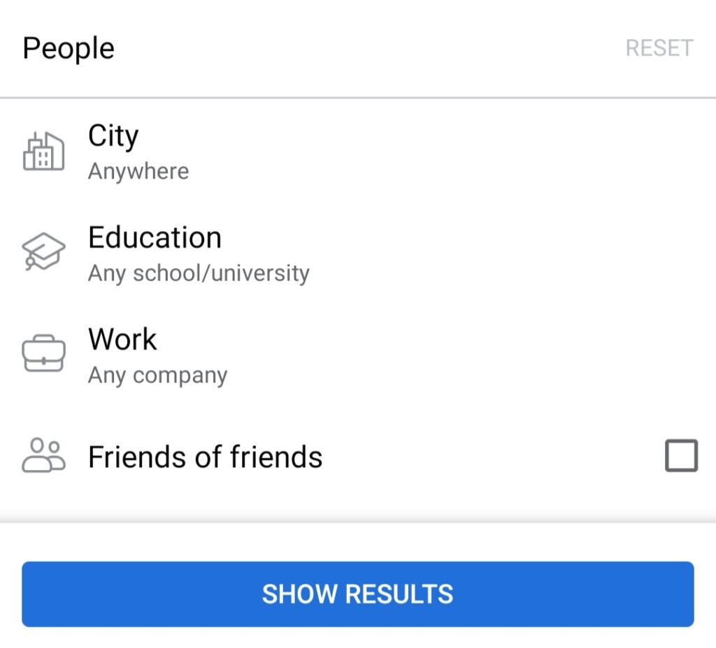كيف ابحث عن اشخاص في فيسبوك