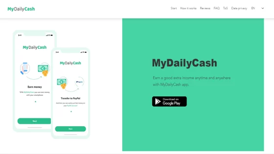 شرح تطبيق MyDailyCash لربح المال من الانترنت