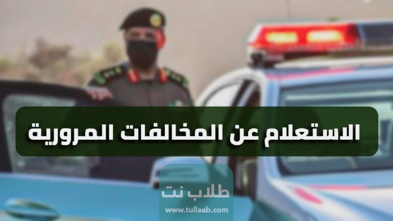 الاستعلام عن مخالفات المرور للافراد