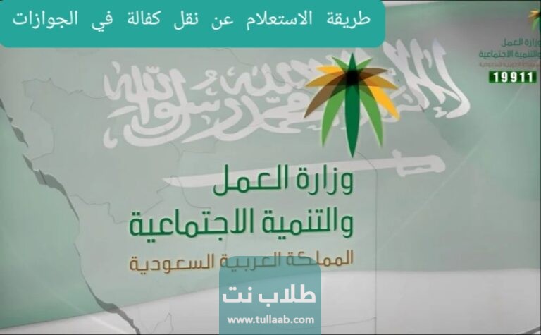 طريقة الاستعلام عن نقل كفالة في الجوازات