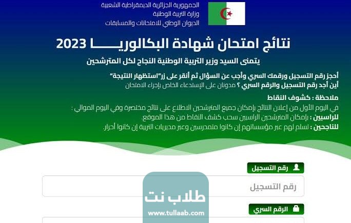 نتائج البكالوريا 2023