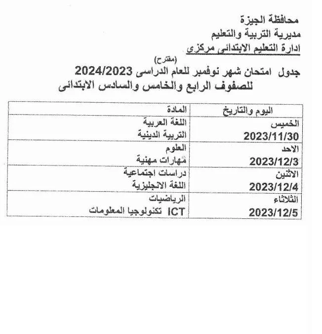 التربية والتعليم حقيقة الدروس التعليمية شهر نوفمبر ابات الرئاسية 3 حقيقة امتحانات شهر نوفمبر بسبب الانتخابات الرئاسية