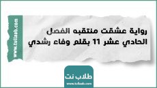 رواية عشقت منتقبه الفصل الحادي عشر 11 بقلم وفاء رشدي