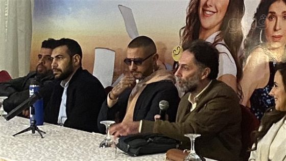أحمد الفيشاوي بالحلق في المؤتمر الصحفي لفيلم عادل مش عادل (فيديو)