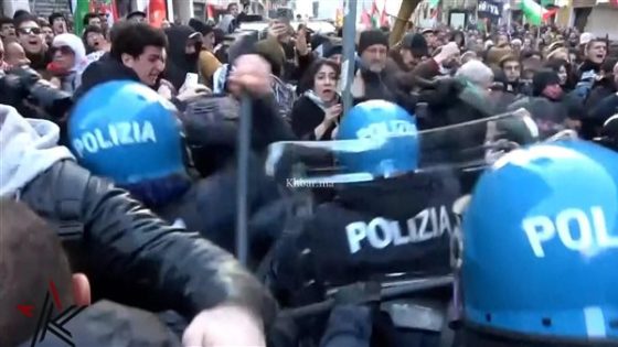 غضب في إيطاليا بعد تداول فيديو اعتداء الشرطة على طلاب مؤيدين لفلسطين (فيديو)