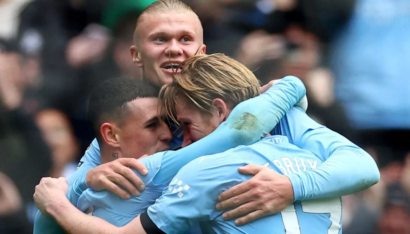 لقطات من مباراة مانشستر سيتي امام إيفرتون