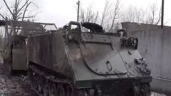 القوات الروسية تغتنم عشرات المدرعات الأمريكية في أفدييفكا (فيديو)