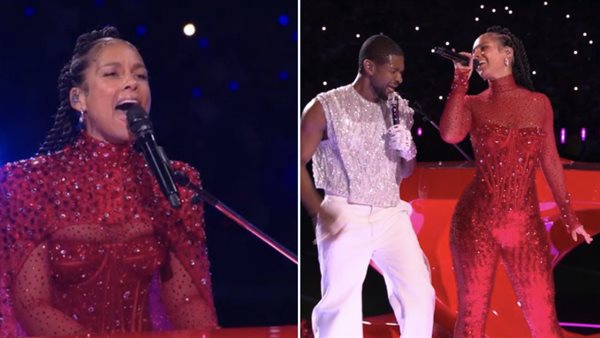 آشر وأليشيا كيز يحييان حفل الـ Super Bowl (فيديو)