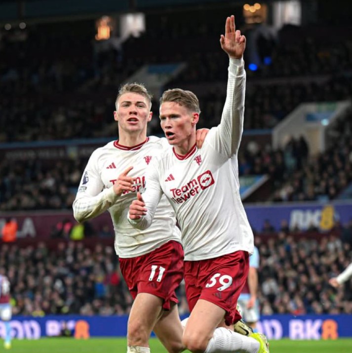 الدوري الإنجليزي | مانشستر يونايتد يحقق فوزًا ثمينًا على أستون فيلا في عقر داره