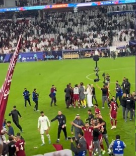 اشتباكات بعد نهاية مباراة قطر وإيران في نصف نهائي كأس آسيا