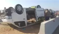 إصابة 9 أشخاص في حادث انقلاب ميكروباص بزراعي البحيرة